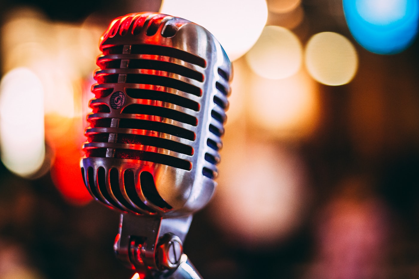 Behind the microphone